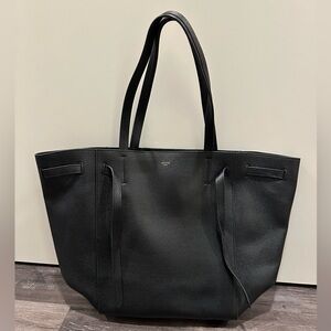 COPY- CELINE Soft Grained Calfskin Cabas Tote Black Small